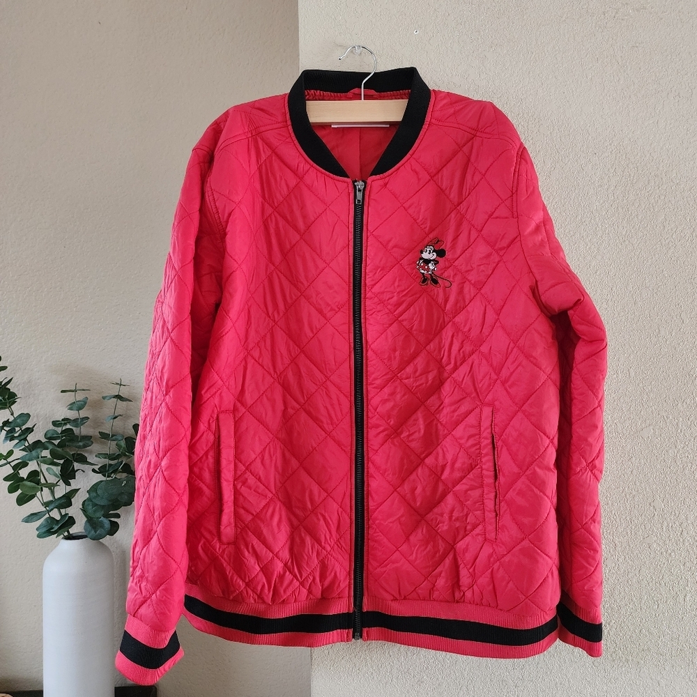 Minnie Mouse Quilted Jacket | Color: Black/Red | Size: XL